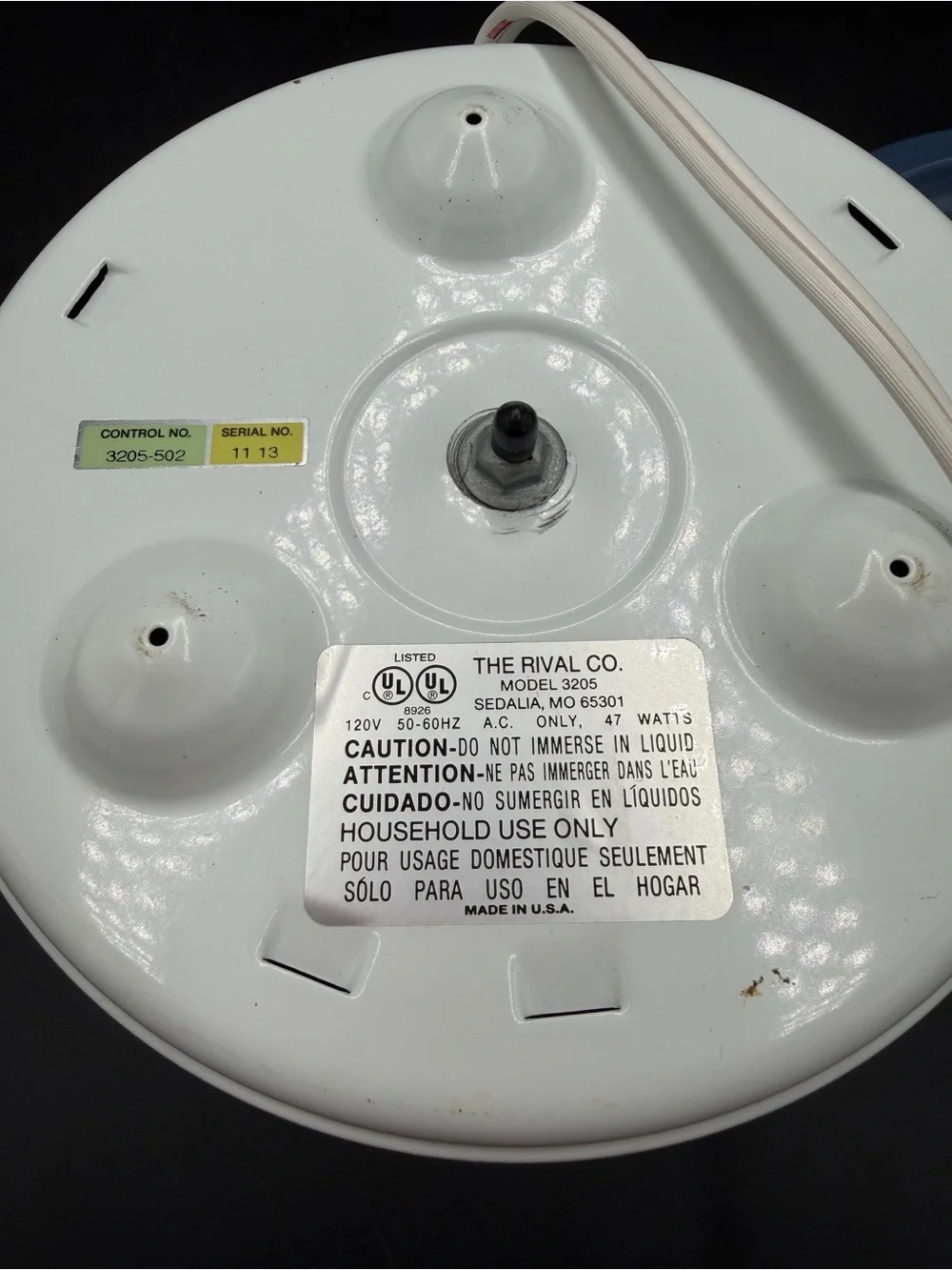 Vintage Rival Blue  CROCKETTE 1 QUART Stoneware Slow Cooker Model 3205 Tested